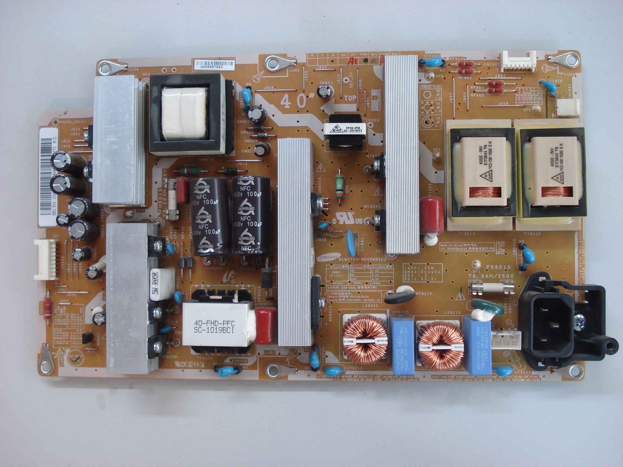 BN44-00340A IP BOARD I40F1_ASM,LTF400HQ01 / LE40C750R2