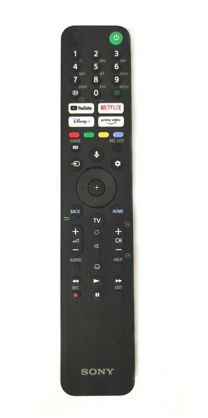 RMF-TX520E Състояние A: Оригинално дистанционно RMF-TX520E с гласово набиране от черна пластмаса/Voice Control, NETFLIX, Disney+ и Prime video