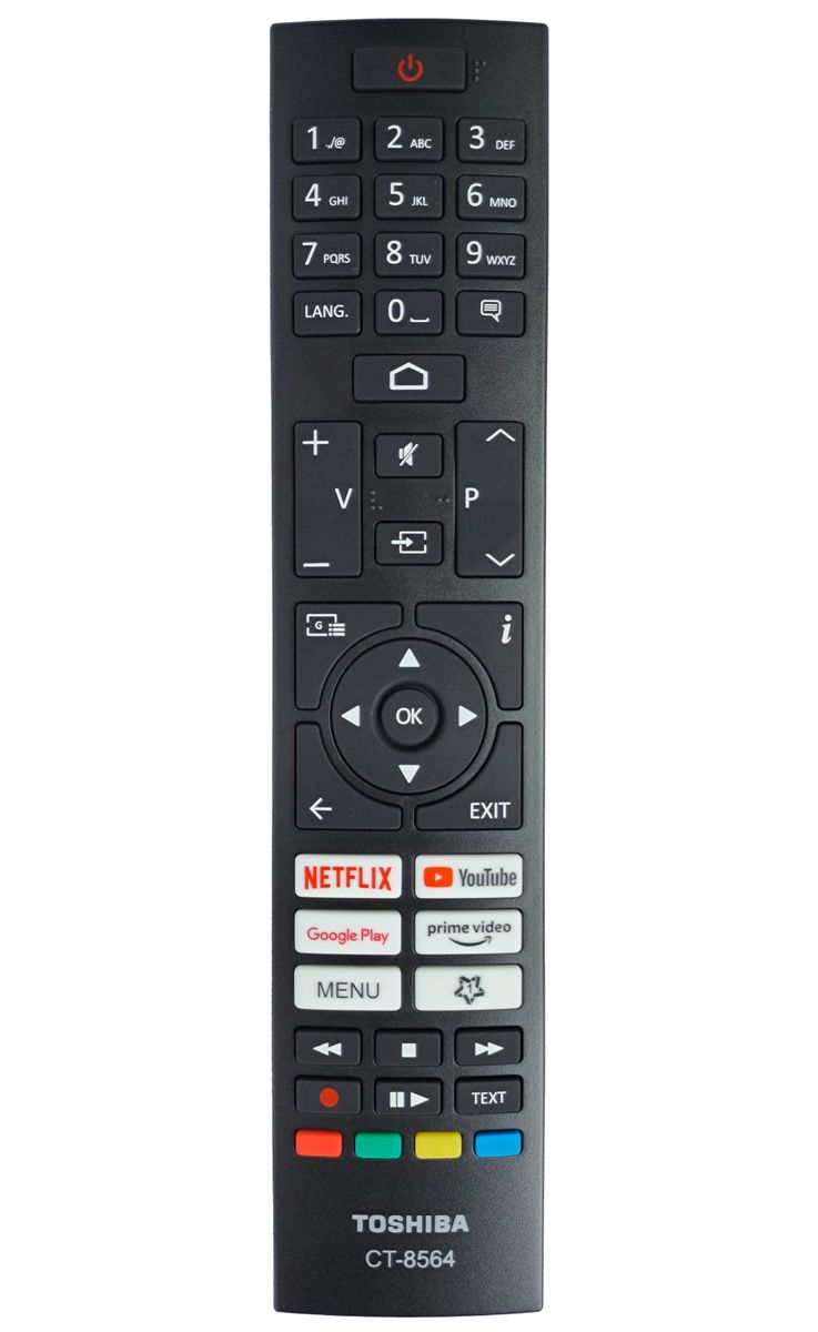 30109080 23799041 Оригинално смарт дистанционно за TOSHIBA CT-8564(GRAY/S(BLACK/, Prime video NETFLIX Google Play и YouTube