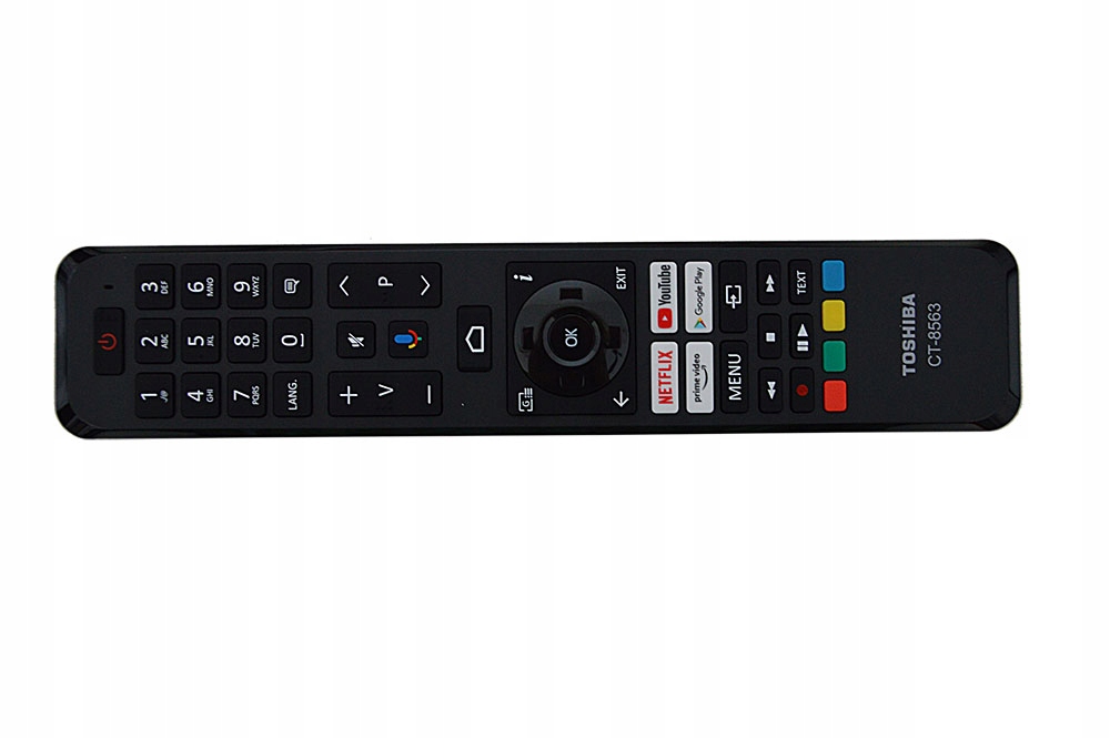 30108046 Оригинално дистанционно с гласово набиране за TOSHIBA CT-8563, RC43160N, NETFLIX YouTube prime video и Google Pay