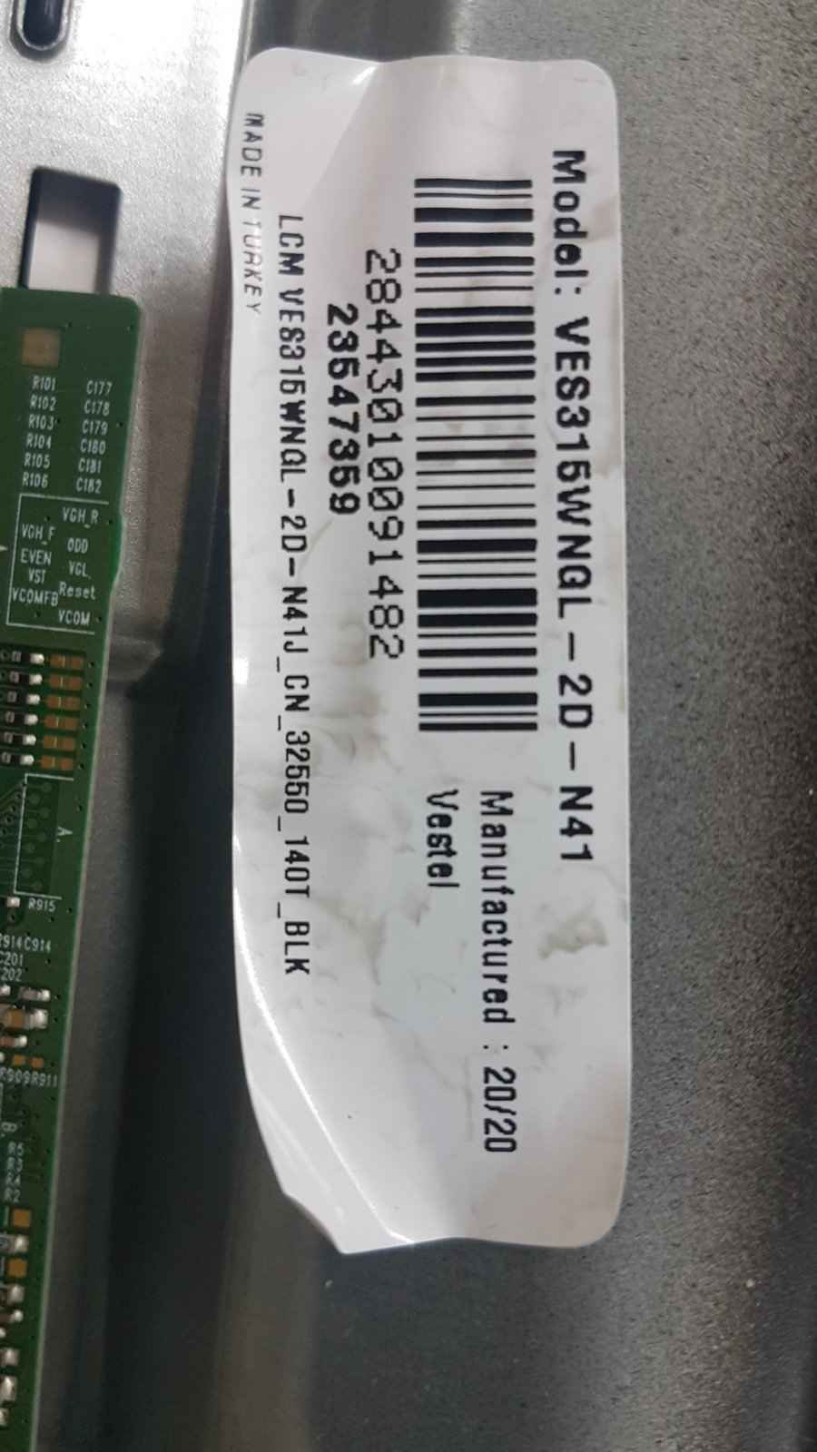 23547359 LCD Display VES315WNQL-2D-N41, LC320DXJ-SLA3 / CROWN 32550