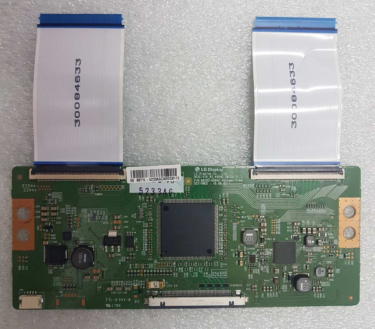 6871L-5233A TCON 6870C-0584C 6871L-5233A, (LCD VES550QNDL-2D-N51) LC550EGY-SJM6 / HORIZON 55HL7510U