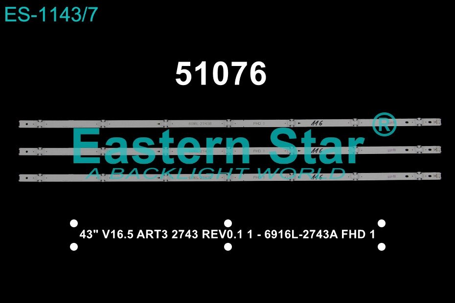 AGF79047101 LED SET LC430DUE-FJM1/FJM2/FJM4, 43“ V16 ART32 550A Rev2.1 2 6916L-2550A 3*7led 840mm/43LH604